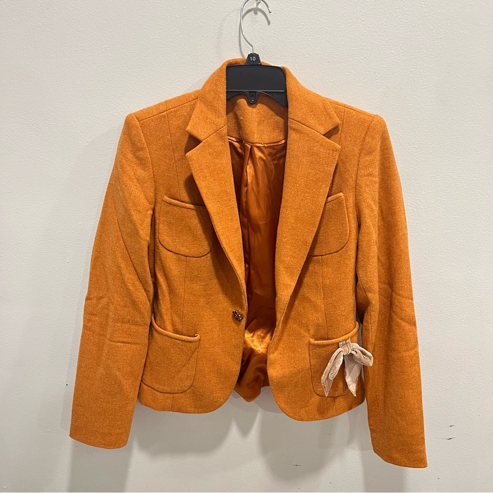 Women's Unique Statement Orange Blazer - image 1